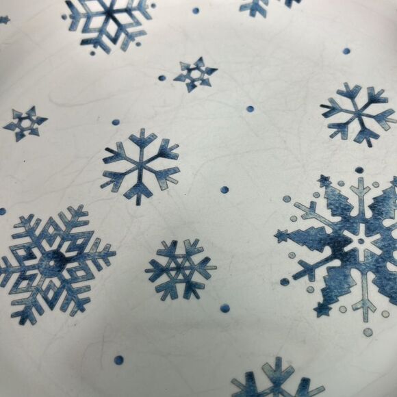 Christmas Sakura Snowflake Salad Plate 8" Stoneware Debbie Mumm Vtg Collectible - Picture 2 of 4